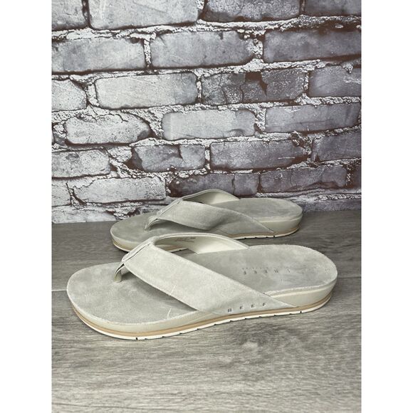 REEF OJAI Gray Suede Leather Cushion Comfort FlipFlops Sandals Men’s 12M US/45EU - Picture 4 of 16